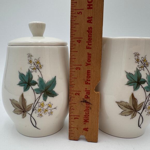Vintage Woodbine Cream and Sugar by Syracuse Carefree Fine China 1960's - Picture 4 of 7